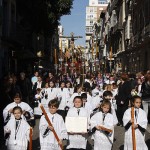 Nazarenos en procesión